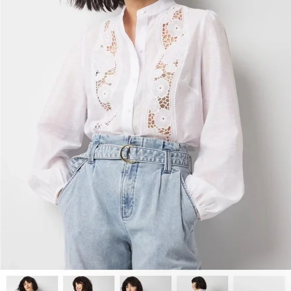 White House Black Market 
Delicate White Lace Blouse - Picture 3 of 3